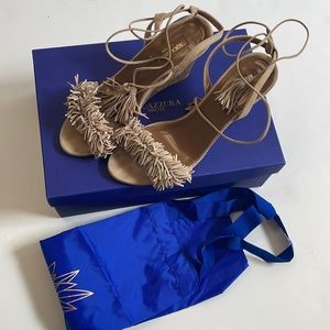 Aquazzura wild thing wedge 85 nude